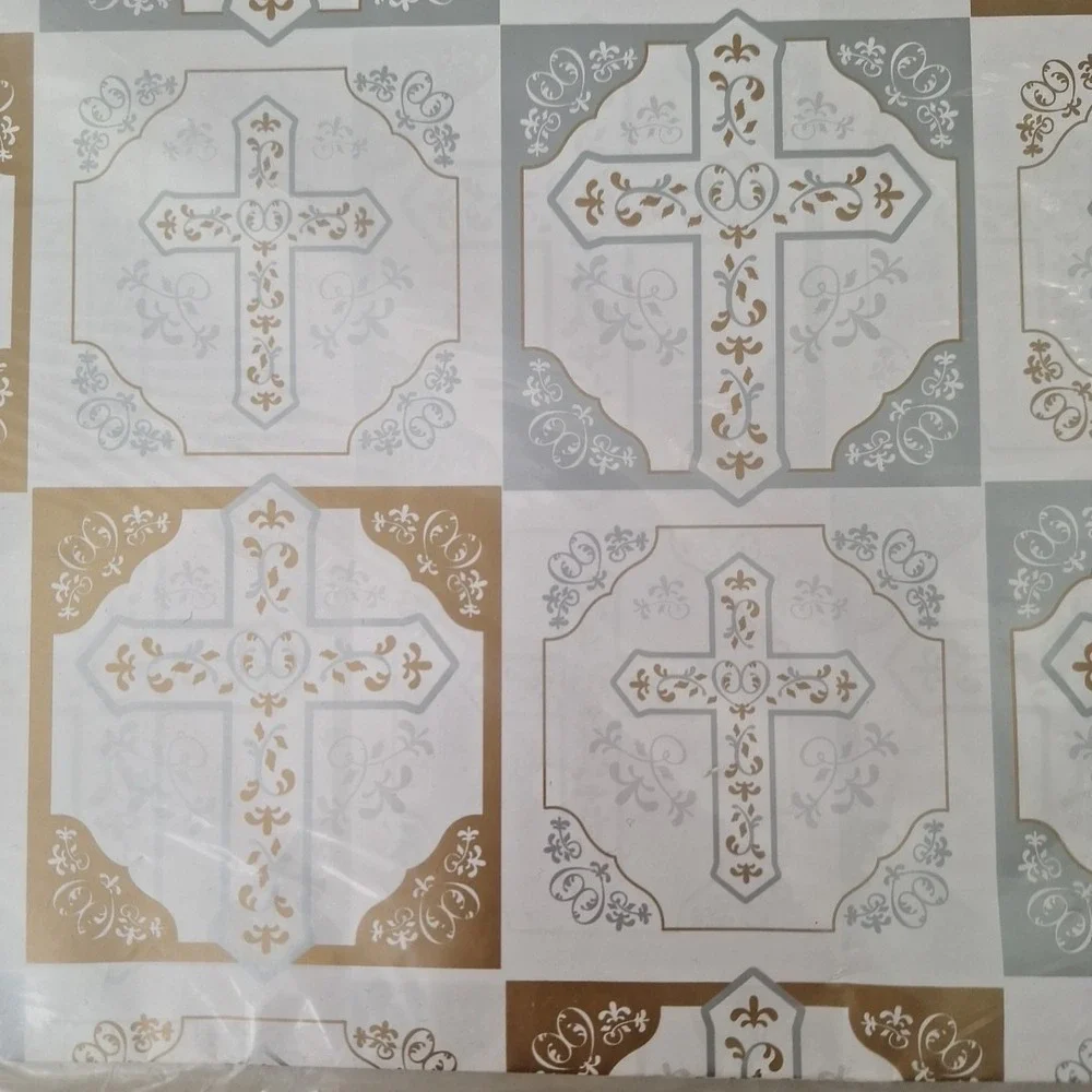 Vintage NEW Inspirational Cross Gift Wrapping Paper Made In USA